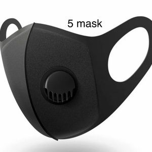 Black face mask (set of 5)